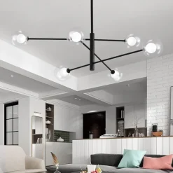 107 cm Sputnik Design Chandelier Metal Linear Island Painted Finishes Modern Nordic Style 220-240V