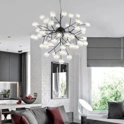 80 cm Sputnik Design Chandelier Metal Mini Painted Finishes Modern Nordic Style Generic