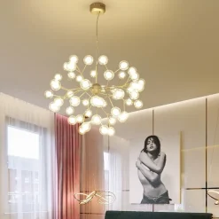 80 cm Sputnik Design Chandelier Metal Mini Painted Finishes Modern Nordic Style Generic