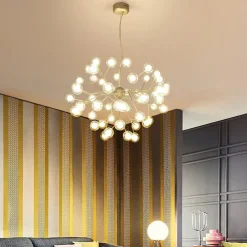 80 cm Sputnik Design Chandelier Metal Mini Painted Finishes Modern Nordic Style Generic