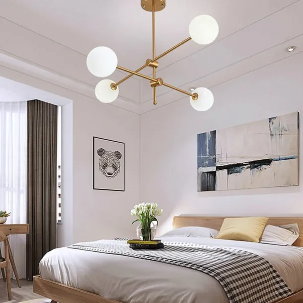 80 cm Sputnik Design Globe Design Geometric Shapes Chandelier Metal Geometrical Mini Electroplated Artistic LED 220-240V