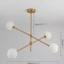 80 cm Sputnik Design Globe Design Geometric Shapes Chandelier Metal Geometrical Mini Electroplated Artistic LED 220-240V