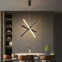 55 cm Sputnik Design Pendant Light Metal Acrylic Artistic Style Modern Style Novelty Black Contemporary Modern 110-120V 220-240V