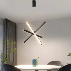 55 cm Sputnik Design Pendant Light Metal Acrylic Artistic Style Modern Style Novelty Black Contemporary Modern 110-120V 220-240V