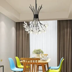 50 cm Sputnik Design Pendant Light LED Chandelier Metal Industrial Novelty Painted Finishes Country Nordic Style 220-240V