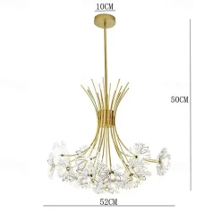 50 cm Sputnik Design Pendant Light LED Chandelier Metal Industrial Novelty Painted Finishes Country Nordic Style 220-240V