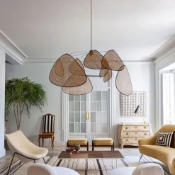 60/80/100 cm Sputnik Design Pendant Light LED Metal Vintage Style Sputnik Painted Finishes Vintage Country 220-240V