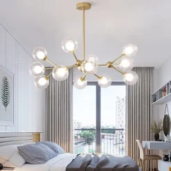 90 cm Square Line Design Chandelier Metal Industrial Painted Finishes Modern Nordic Style 220-240V