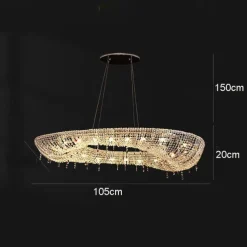 80 cm Unique Design Chandelier Metal Electroplated Modern 110-120V 220-240V