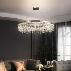 80 cm Unique Design Chandelier Pendant Light LED Crystal Nordic Style Living Room Bedroom 220-240V