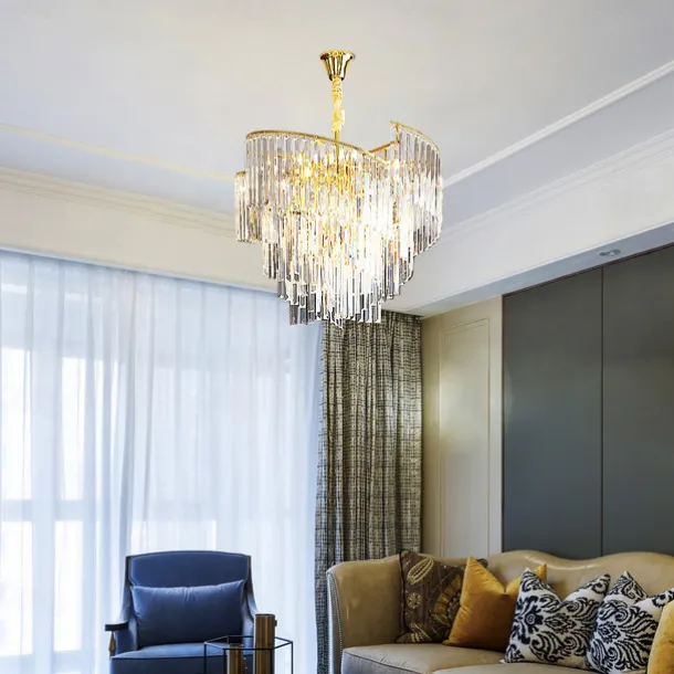 60 cm Unique Design Chandelier LED Crystal Luxury Modern Designer Art Lamp Living Room Restaurant 110-120V