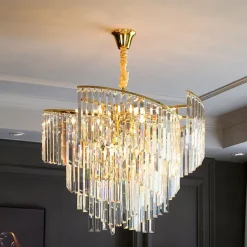 60 cm Unique Design Chandelier LED Crystal Luxury Modern Designer Art Lamp Living Room Restaurant 110-120V