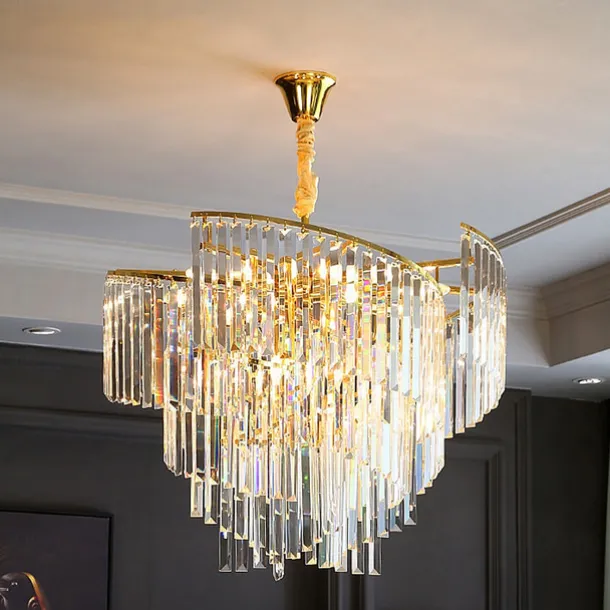 60 cm Unique Design Chandelier LED Crystal Luxury Modern Designer Art Lamp Living Room Restaurant 110-120V