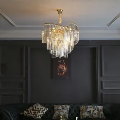 60 cm Unique Design Chandelier LED Crystal Luxury Modern Designer Art Lamp Living Room Restaurant 110-120V