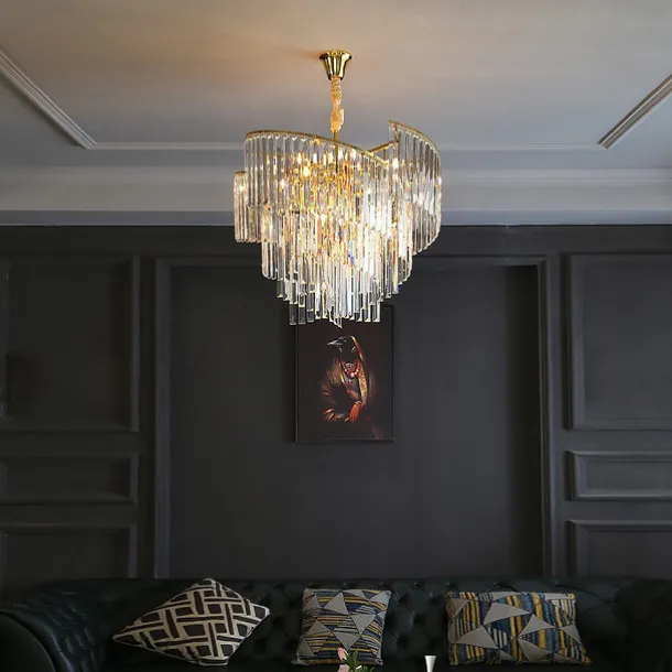 60 cm Unique Design Chandelier LED Crystal Luxury Modern Designer Art Lamp Living Room Restaurant 110-120V