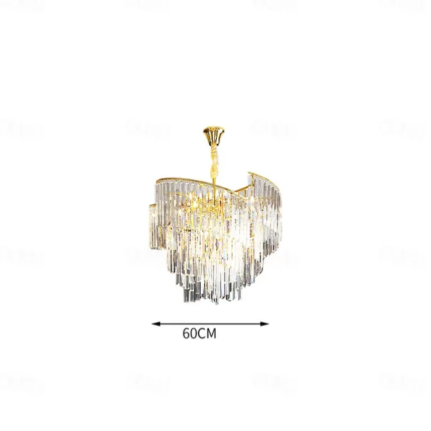 60 cm Unique Design Chandelier LED Crystal Luxury Modern Designer Art Lamp Living Room Restaurant 110-120V
