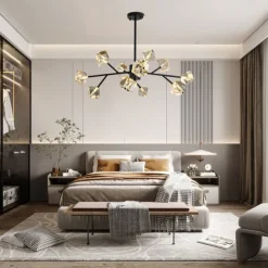 102 cm Unique Design Chandelier LED Crystal Nordic Style Modern Living Room Dining Room Bedroom 110-120V