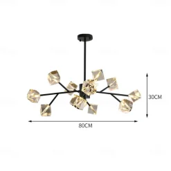 102 cm Unique Design Chandelier LED Crystal Nordic Style Modern Living Room Dining Room Bedroom 110-120V