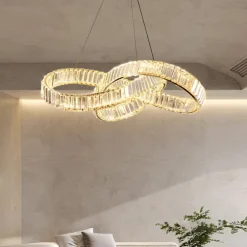 60 cm Unique Design Chandelier Crystal Pendant Light LED Nordic Style Modern Living Room Dining Room 220-240V