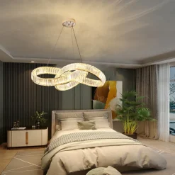 60 cm Unique Design Chandelier Crystal Pendant Light LED Nordic Style Modern Living Room Dining Room 220-240V