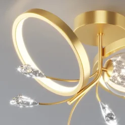 50 cm Unique Design Flush Mount Pendant Light Copper Brass LED Nordic Style 220-240V