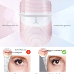 3 Colors Led Facial Mask Led Korean Photon Therapy Face Mask Machine Light Therapy Acne Mask Neck Beauty Led Mask