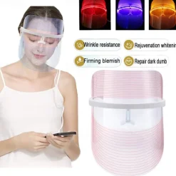 3 Colors Led Facial Mask Led Korean Photon Therapy Face Mask Machine Light Therapy Acne Mask Neck Beauty Led Mask