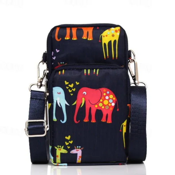 18 Colors Multi-function Mini Mobile Phone Bag 3 Layers Zipper Pockets Coin Purse Key Case Crossbody Sports Bag
