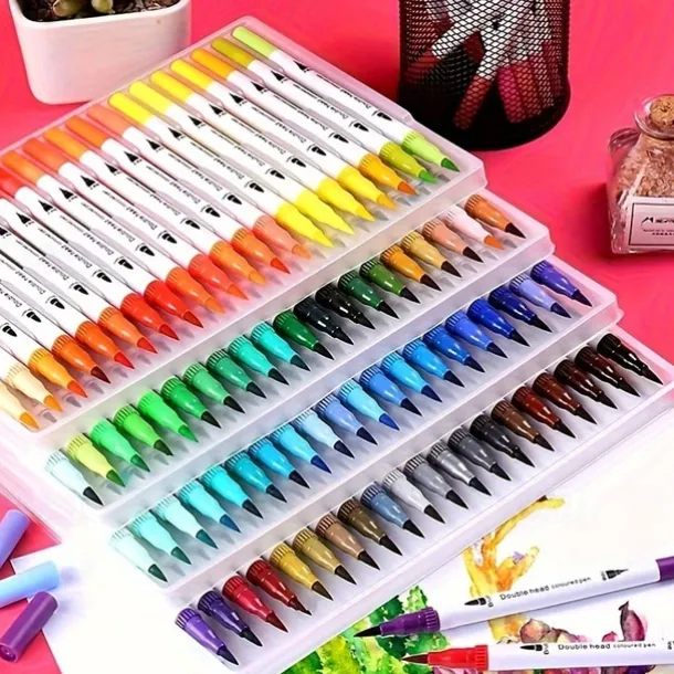 12/24/36/48/60//72/100/120 Colors Watercolor Brush Pen Colors Marker Pens Painting Drawing Art Supplies