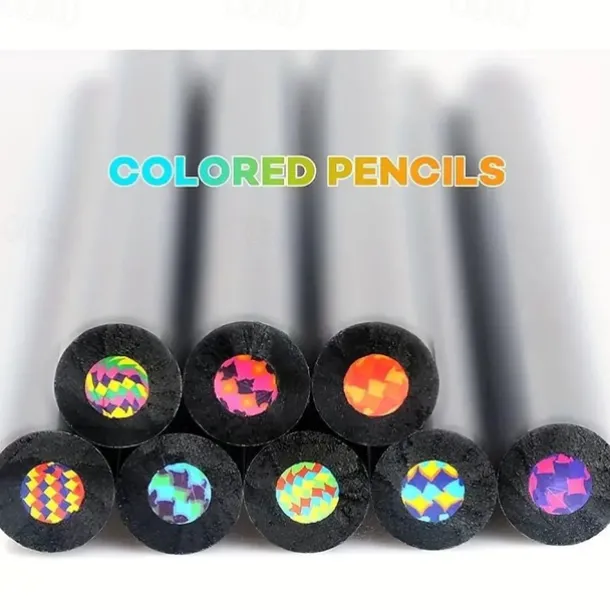 8 Colours Rainbow Pencils Jumbo Colouring Pencils For Adults And Children Multi-Coloured Pencils For Art Drawing Colouring Sketching