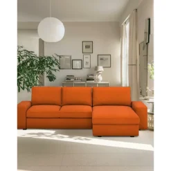 100% Cotton 3 Seater 4 Seater Sofa Cover with Armrests Solid Color Quilted Cotton Slipcovers KIVcover LITB PRIME cover
