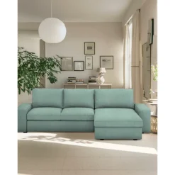 100% Cotton 3 Seater 4 Seater Sofa Cover with Armrests Solid Color Quilted Cotton Slipcovers KIVcover LITB PRIME cover