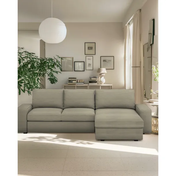 100% Cotton 3 Seater 4 Seater Sofa Cover with Armrests Solid Color Quilted Cotton Slipcovers KIVcover LITB PRIME cover