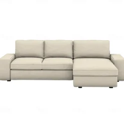 100% Cotton 3 Seater 4 Seater Sofa Cover with Armrests Solid Color Quilted Cotton Slipcovers KIVcover LITB PRIME cover