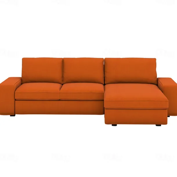 100% Cotton 3 Seater 4 Seater Sofa Cover with Armrests Solid Color Quilted Cotton Slipcovers KIVcover LITB PRIME cover