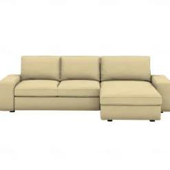 100% Cotton 3 Seater 4 Seater Sofa Cover with Armrests Solid Color Quilted Cotton Slipcovers KIVcover LITB PRIME cover