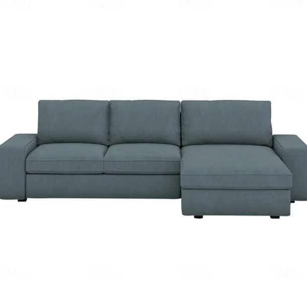 100% Cotton 3 Seater 4 Seater Sofa Cover with Armrests Solid Color Quilted Cotton Slipcovers KIVcover LITB PRIME cover