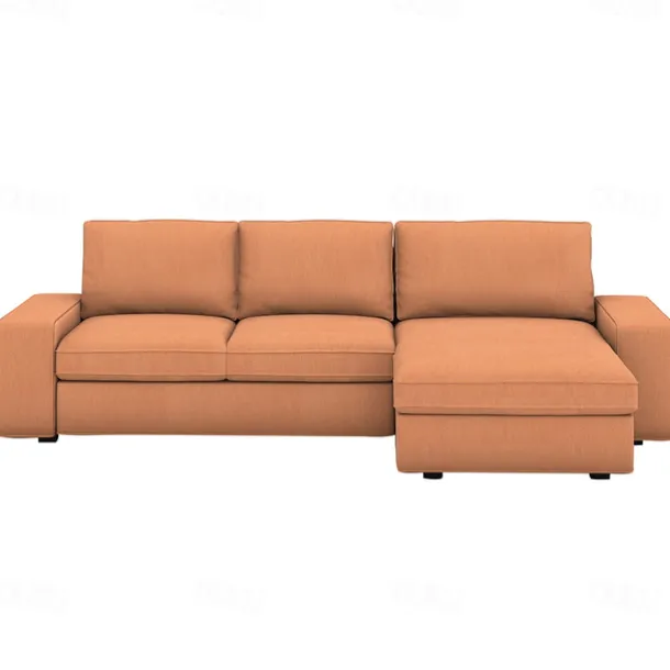 100% Cotton 3 Seater 4 Seater Sofa Cover with Armrests Solid Color Quilted Cotton Slipcovers KIVcover LITB PRIME cover