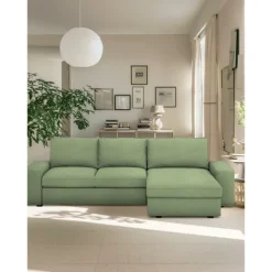 100% Cotton 3 Seater 4 Seater Sofa Cover with Armrests Solid Color Quilted Cotton Slipcovers KIVcover LITB PRIME cover