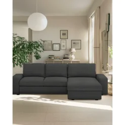 100% Cotton 3 Seater 4 Seater Sofa Cover with Armrests Solid Color Quilted Cotton Slipcovers KIVcover LITB PRIME cover