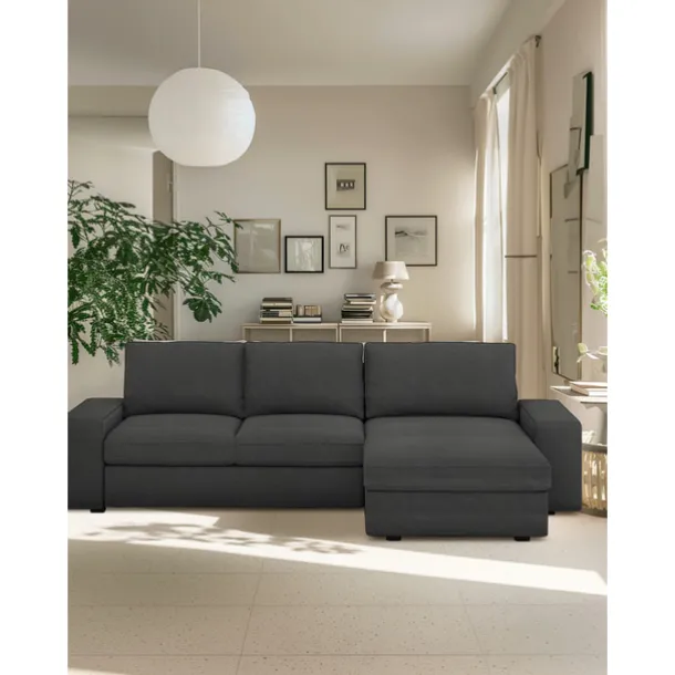 100% Cotton 3 Seater 4 Seater Sofa Cover with Armrests Solid Color Quilted Cotton Slipcovers KIVcover LITB PRIME cover