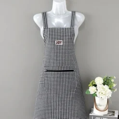 100% Cotton Apron Breathable for Home Use, Kitchen, Summer Women's Fashion, Cute Japanese and Korean Version of Apron, Anti Oil Stain Work Print