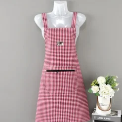 100% Cotton Apron Breathable for Home Use, Kitchen, Summer Women's Fashion, Cute Japanese and Korean Version of Apron, Anti Oil Stain Work Print