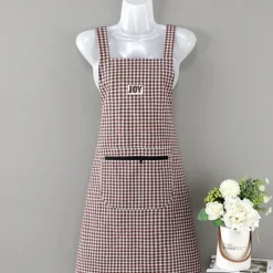 100% Cotton Apron Breathable for Home Use, Kitchen, Summer Women's Fashion, Cute Japanese and Korean Version of Apron, Anti Oil Stain Work Print