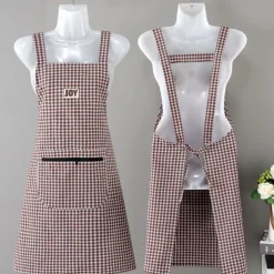 100% Cotton Apron Breathable for Home Use, Kitchen, Summer Women's Fashion, Cute Japanese and Korean Version of Apron, Anti Oil Stain Work Print