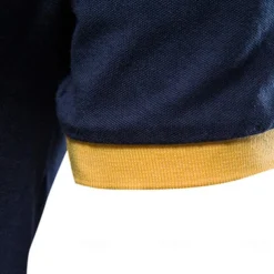 100% Cotton Badge Embroidery Polo Shirt for Men Short-sleeved Patchwork Men's Polos Quality Summer Brand Men Clothing