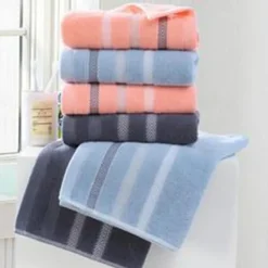 100% Cotton 34*74cm Absorbent Face Towels,Thickened Men's Couple Cotton Towels, Highly Absorbent Towels For Bathrooms, Gyms, Hotels And Spas, Solid Color Bath Towel