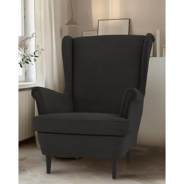 100% Cotton Cover For Wingback Chair Solid Color Quilted Slipcovers STANDcover LITB PRIME cover