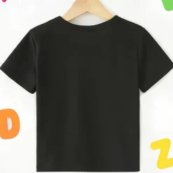 100% Cotton Kids Girls' Black Animal Cartoon T shirt Tee Crew Neck Short Sleeve Outdoor Daily Vacation Classic Casual Print Summer