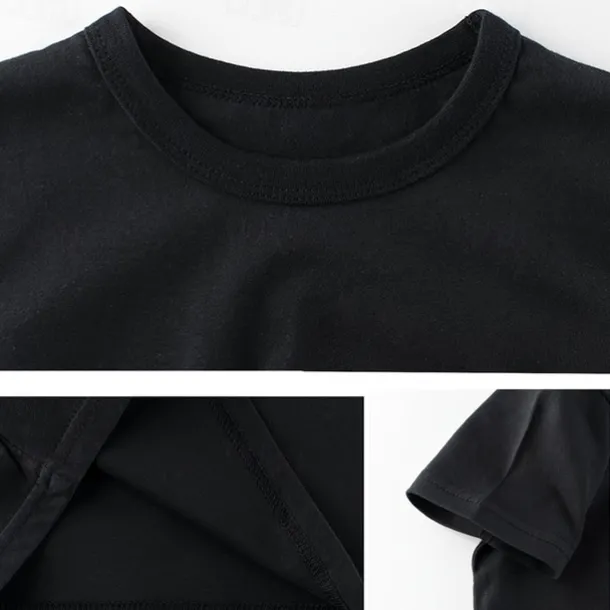 100% Cotton Kids Girls' Black Animal Cartoon T shirt Tee Crew Neck Short Sleeve Outdoor Daily Vacation Classic Casual Print Summer